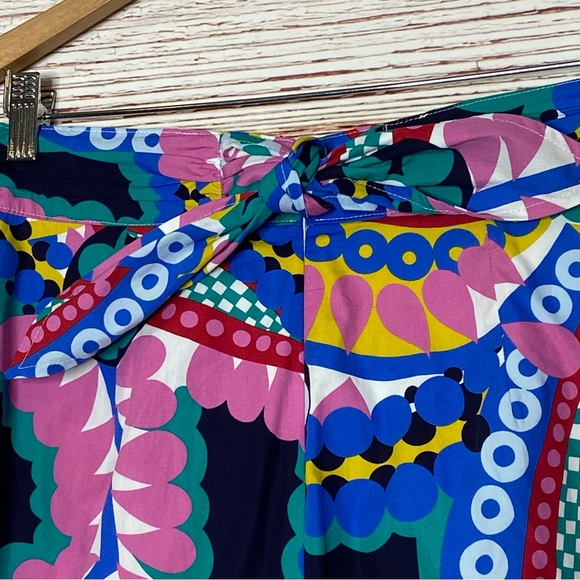 J Crew Tie Back Tulip Hem Skirt in Ratti Kaleidoscope Floral Sz 2 - Picture 13 of 16
